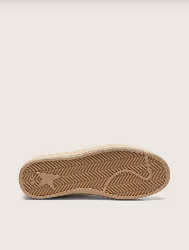 Golden Goose Ball Star LTD in white leather with animal-print pony skin star