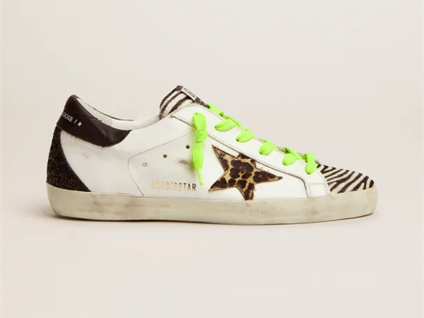 GOLDEN GOOSE Super-Star LTD sneakers with animal-print pony skin tongue and star