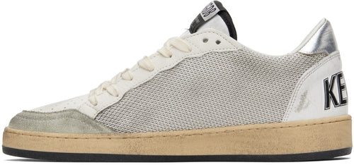 (Pre Order)GOLDEN GOOSE White & Gray Ball Star Sneakers