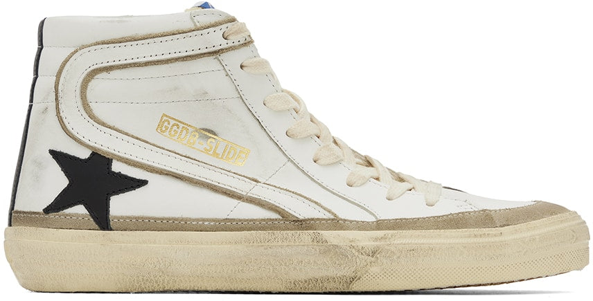 GOLDEN GOOSE White Slide High-Top Sneakers