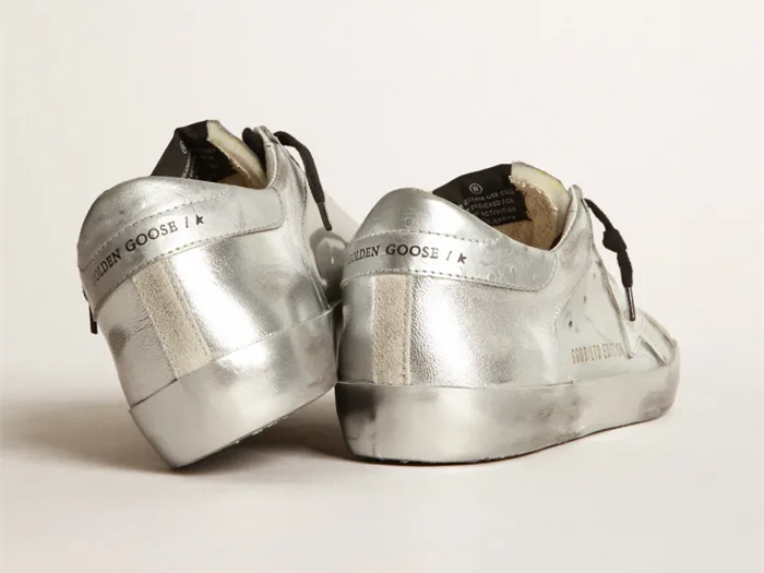 GOLDEN GOOSE Super-Star sneakers with star and silver heel tab