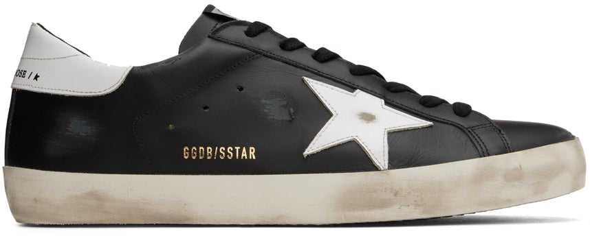 GOLDEN GOOSE Black Super-Star Classic Low-Top Sneakers
