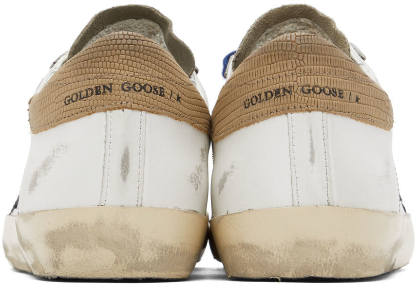(Pre Order)GOLDEN GOOSE White & Taupe Super-Star Classic Sneakers