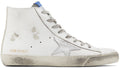 GOLDEN GOOSE White & Silver Francy Classic High-Top Sneakers