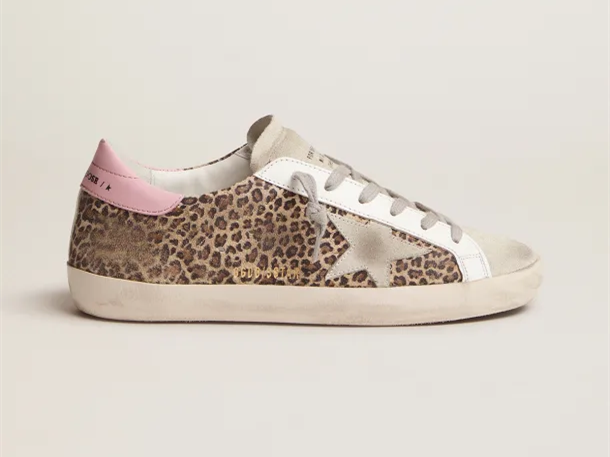 GOLDEN GOOSE Leopard-print suede Super-Star sneakers