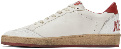 GOLDEN GOOSE Red & White Ball Star Sneakers