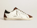 GOLDEN GOOSE Two-tone white and brown Super-Star sneakers