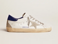 GOLDEN GOOSE Super-Star sneakers with suede star and blue heel tab
