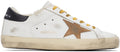 GOLDEN GOOSE White & Yellow Super-Star Classic Sneakers
