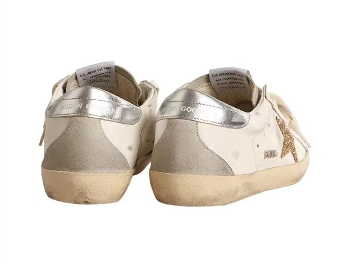 GOLDEN GOOSE Super-Star sneakers in beige with golden star
