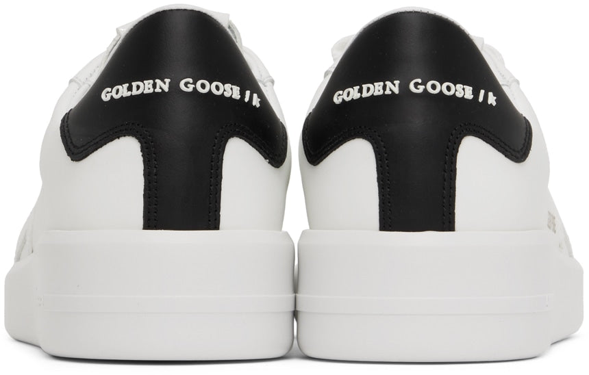 GOLDEN GOOSE White & Black Purestar Sneakers