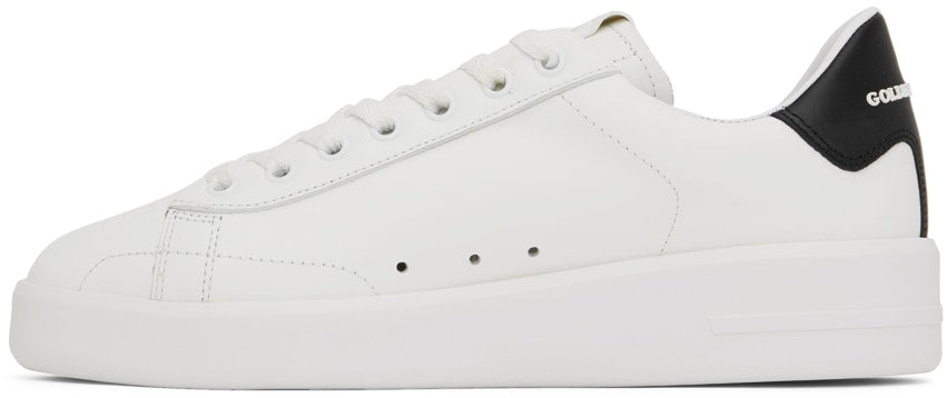 GOLDEN GOOSE White & Black Purestar Sneakers