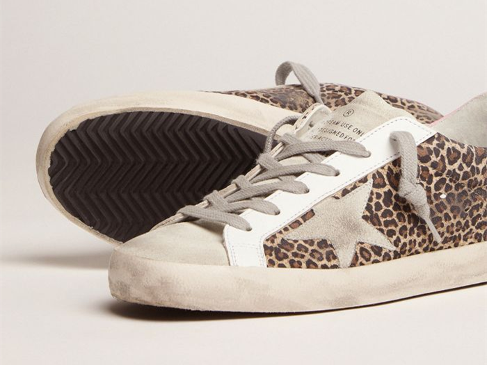 GOLDEN GOOSE Leopard-print suede Super-Star sneakers