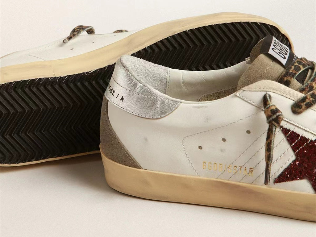 GOLDEN GOOSE Super-Star sneakers in white with brown star