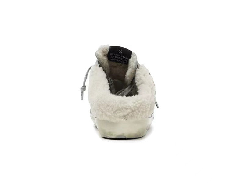 GOLDEN GOOSE Super-Star sneakers in beige with leopard print star