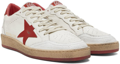 GOLDEN GOOSE Red & White Ball Star Sneakers