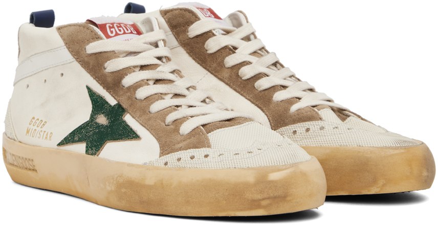 GOLDEN GOOSE Off-White Mid Star Sneakers