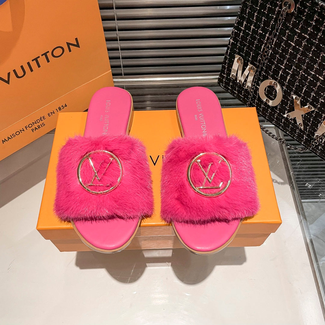 Fur Lock It Sandals