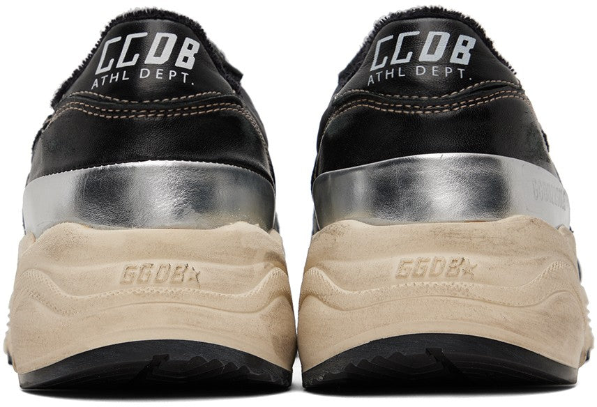 GOLDEN GOOSE Black Running Sole Low-Top Sneakers