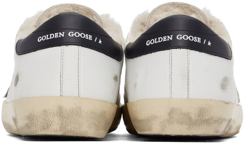 GOLDEN GOOSE White & Yellow Super-Star Classic Sneakers