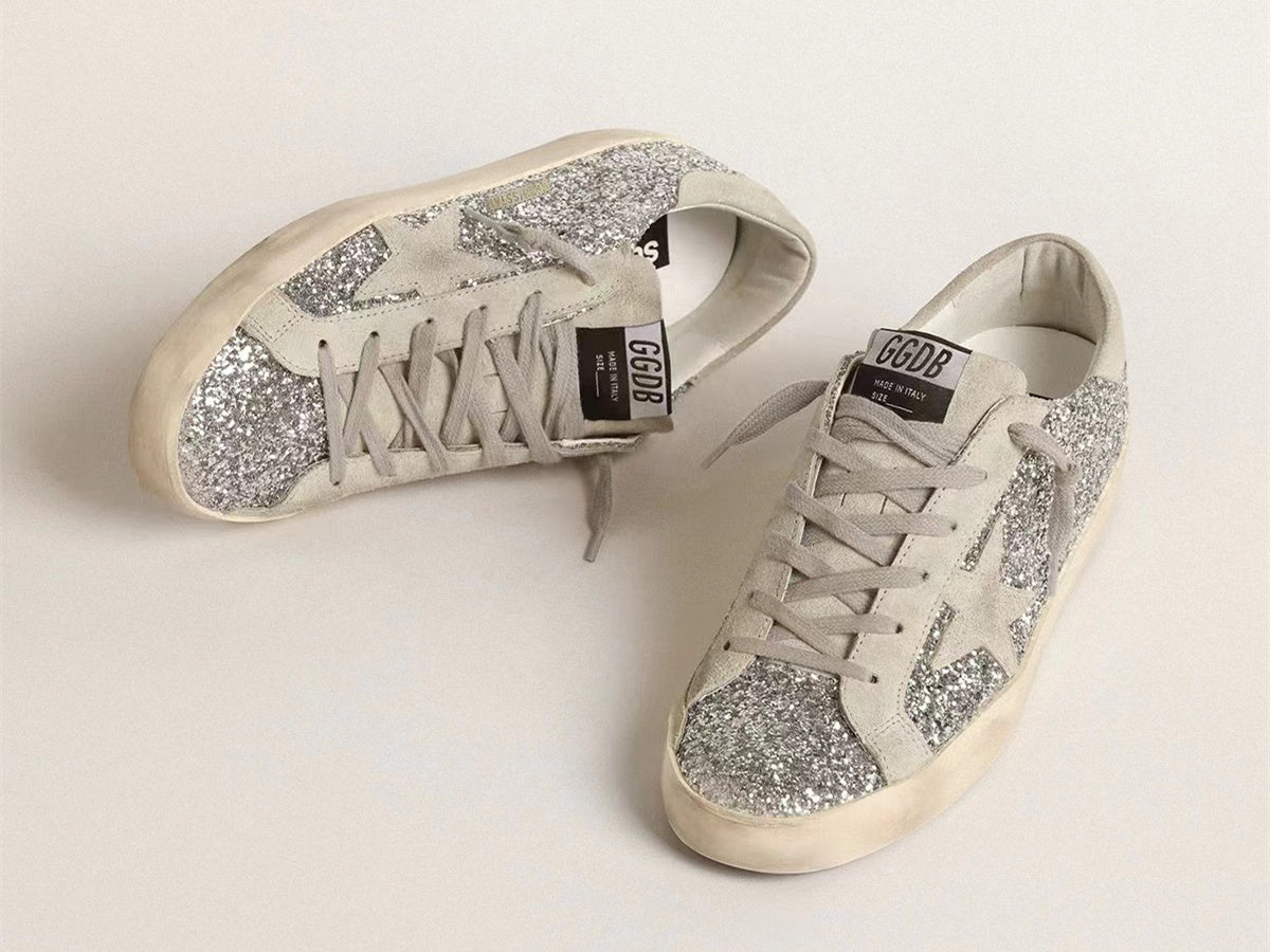 GOLDEN GOOSE Super-Star sneakers in silver