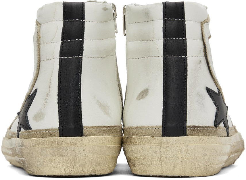 GOLDEN GOOSE White Slide High-Top Sneakers