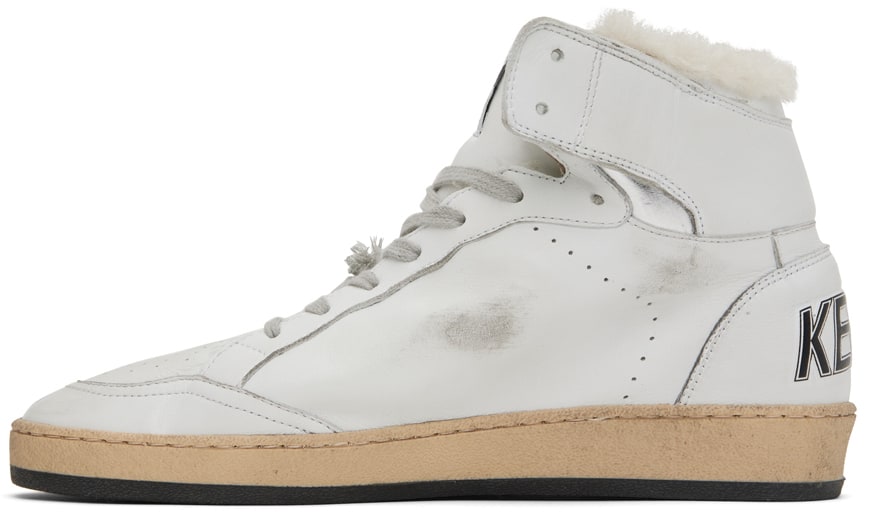 (Pre Order)GOLDEN GOOSE White Sky-Star High-Top Sneakers