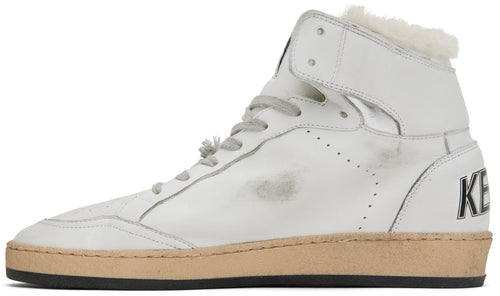 (Pre Order)GOLDEN GOOSE White Sky-Star High-Top Sneakers