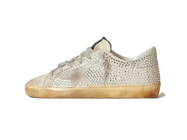 GOLDEN GOOSE Women's Super-Star full diamond in grey star