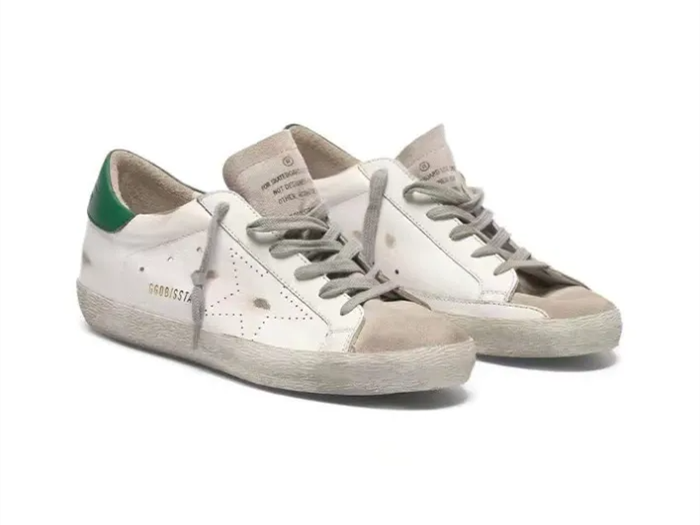 GOLDEN GOOSE Super-Star sneakers white green tail