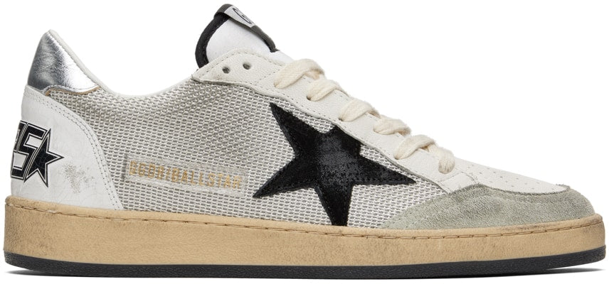 (Pre Order)GOLDEN GOOSE White & Gray Ball Star Sneakers