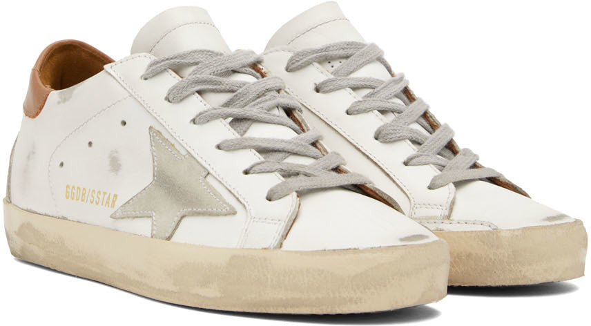 GOLDEN GOOSE White Super-Star Classic Low-Top Sneakers