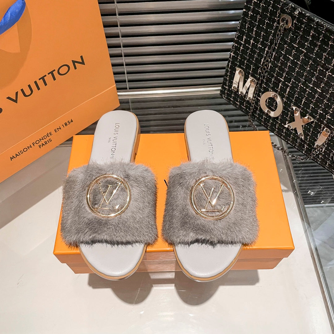 Fur Lock It Sandals