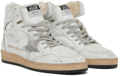 GOLDEN GOOSE White Sky-Star High-Top Sneakers