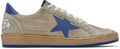 GOLDEN GOOSE Beige & Blue Ball Star Sneakers