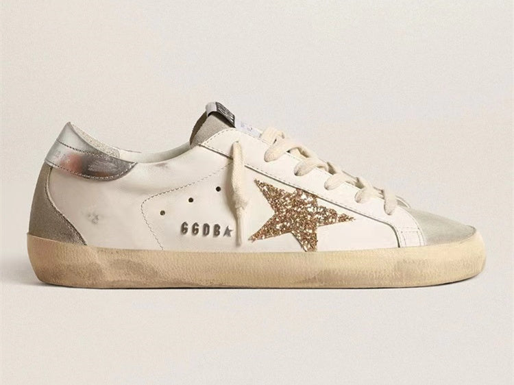 GOLDEN GOOSE Super-Star sneakers in beige with golden star