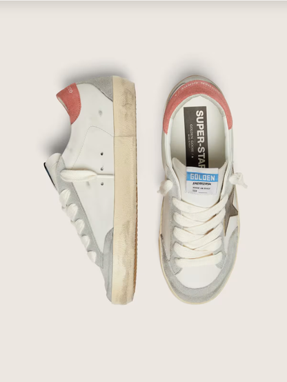 Golden Goose Super-Star LTD in white leather with metallic bronze star