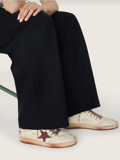 Golden Goose Ball Star in white leather with rust leather star and heel tab