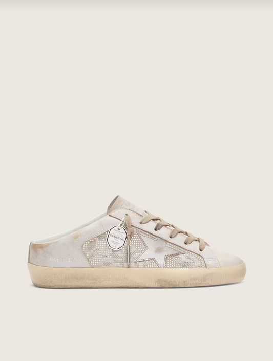 Golden Goose Super-Star Sabots LTD in Swarovski with metallic silver leather star
