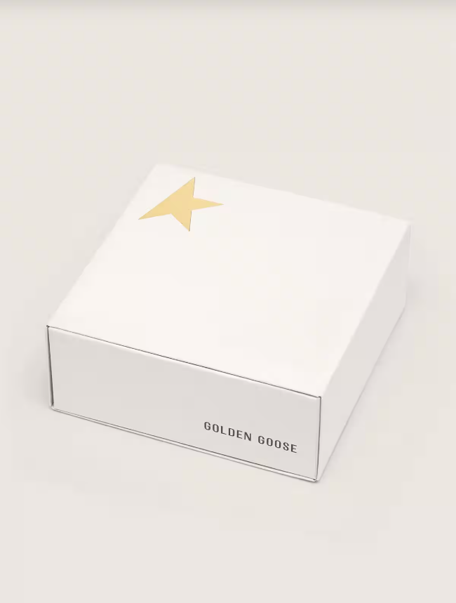 Golden Goose Pink cotton laces with contrasting gold logo