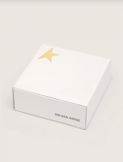 Golden Goose Pink cotton laces with contrasting gold logo