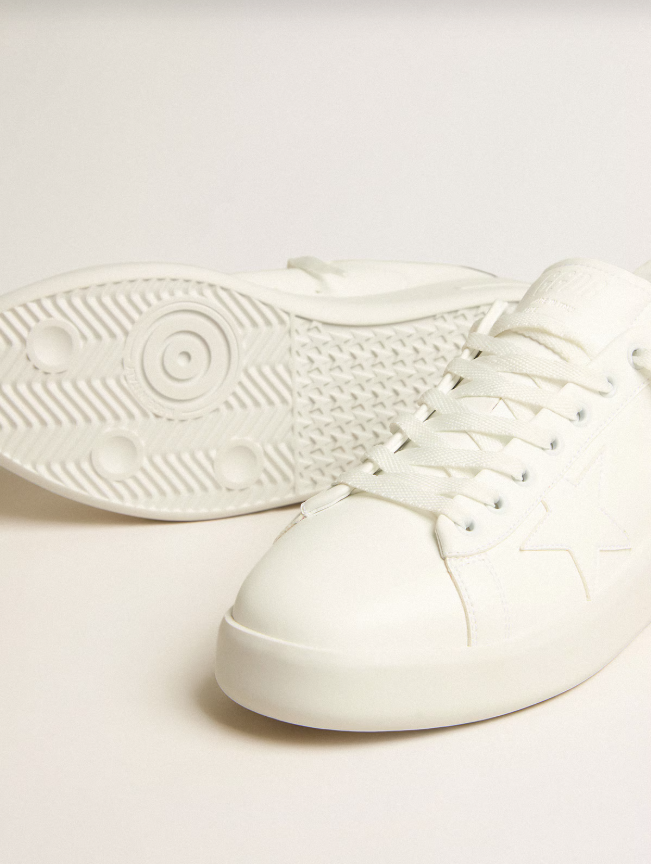 Golden Goose bio-based Purestar with white star and mirror-effect heel tab