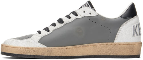 (Pre Order)GOLDEN GOOSE Gray & White Ball Star Sneakers