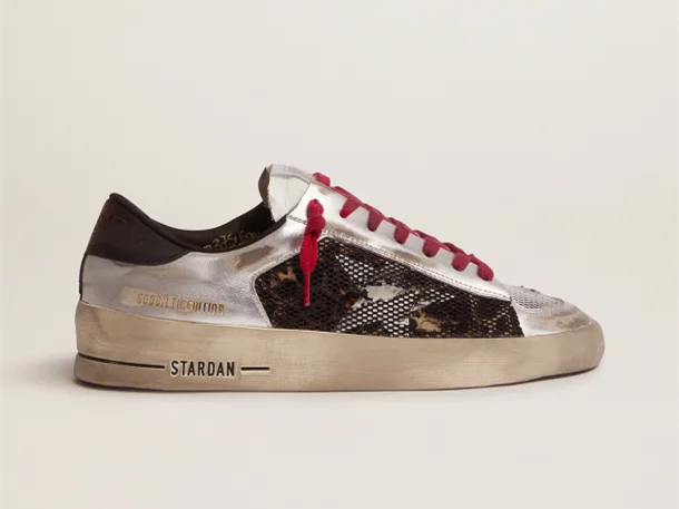 حذاء سنيكرز Stardan فضي ومُزيّن بطبعة حيوان من GOLDEN GOOSE LAB
