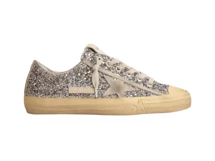 GOLDEN GOOSE V-Star In Silver