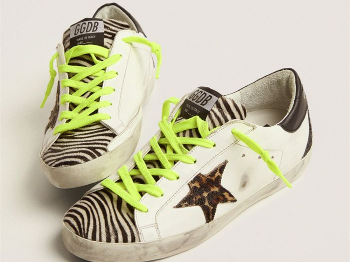 GOLDEN GOOSE Super-Star LTD sneakers with animal-print pony skin tongue and star