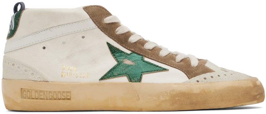 GOLDEN GOOSE Off-White Mid Star Sneakers