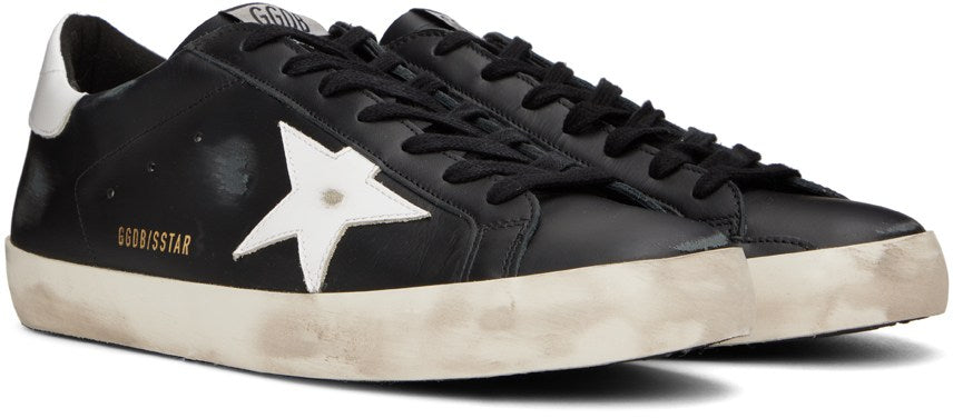 GOLDEN GOOSE Black Super-Star Classic Low-Top Sneakers