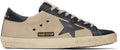 GOLDEN GOOSE Beige & Black Super-Star Sneakers
