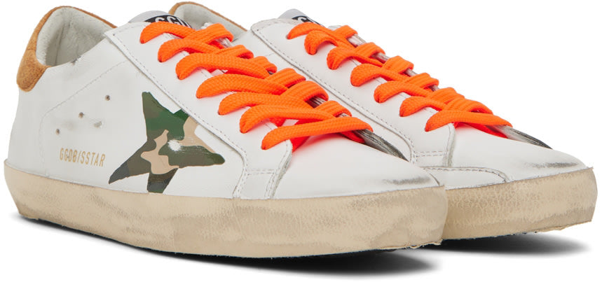 GOLDEN GOOSE White Super-Star Classic Low-Top Sneakers
